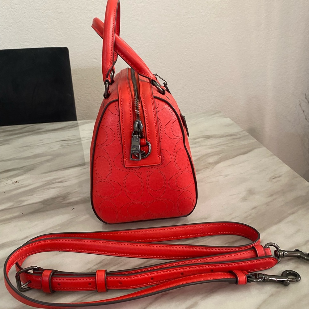 Coach Vibrant Red Satchel - Picture 4 of 6
